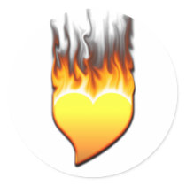 Heart Flame tilted III stickers by ultraflames Heart Flame tilted III stickers