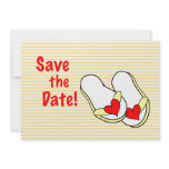 Heart Flip-Flops Save the Date Cards Invitation