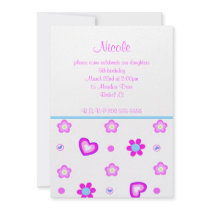 heart floral birthday invitation by margaret40 heart floral birthday invitation