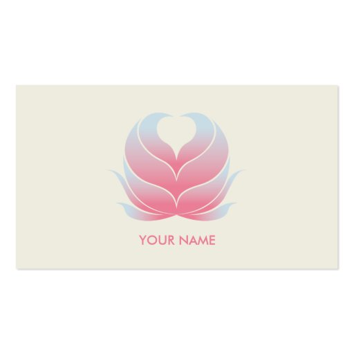 HEART FLOWER BUSINESS CARD PINK (front side)
