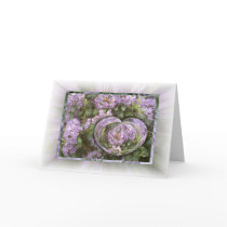heart flower greeting card