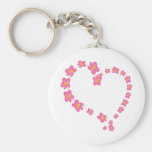 Heart Flower Key Chain