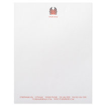 HEART FLOWER LETTERHEAD CORAL GREEN