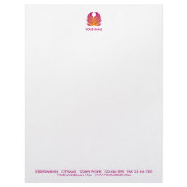 HEART FLOWER LETTERHEAD ORANGE