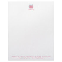 HEART FLOWER LETTERHEAD PINK