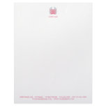 HEART FLOWER LETTERHEAD PINK