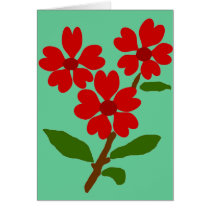 Heart flowers blank card
