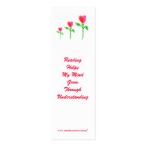 Heart Flowers bookmark business cards by SuzeeQ Heart Flowers bookmark business cards