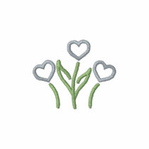 Heart Flowers embroidered shirts