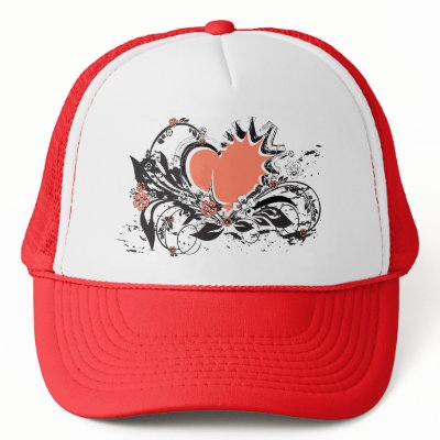 heart&amp;flowers hat by VioDeSign