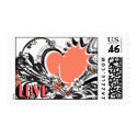 heart&flowers, LOVEpostage postage by VioDeSign heart&flowers, LOVEpostage postage