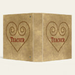 Heart For Teacher 3 Ring Binders