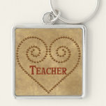 Heart For Teacher Keychains