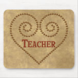 Heart For Teacher Mousepads