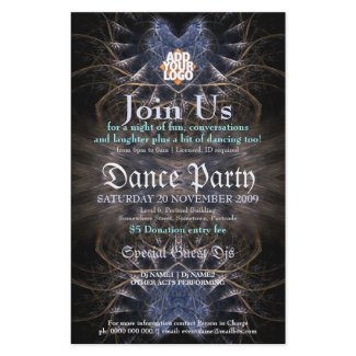 Heart Fractal Web Invitation Event Flyer stationery