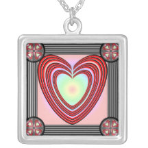 Heart Frame Big Custom Necklace