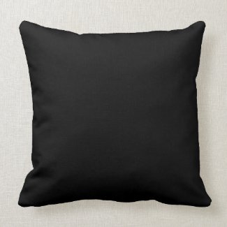 Heart Fretwork Scroll Pattern in Black Throw Pillow