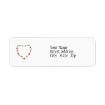 Heart Garland Return Address Label