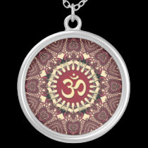 Heart Geometric Mandala Aum Symbol Necklace necklaces
