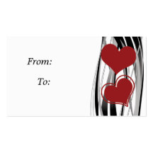 Heart Gift Tag Business Cards