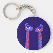 HEART GIRAFFES Keychain