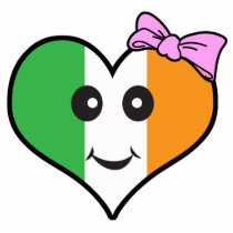 heart girl irish smiley photo sculptures