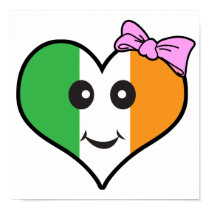 heart girl irish smiley posters