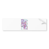 Heart Glow Coloful Scribble Efffects Bumper Sticker