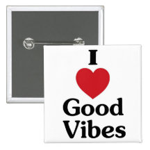 Heart good vibes simple love souvenir button