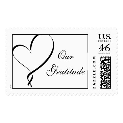 Heart Gratitude Postage Stamp