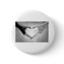 Heart Hands B&W Photo Button