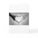 Heart Hands B&W Photo Greeting Card