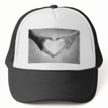 Heart Hands B&W Photo Hat