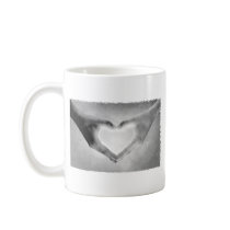 Heart Hands B&W Photo Coffee Mugs