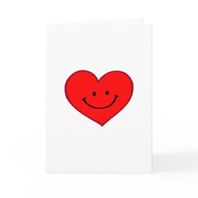 Heart  (Happy Face) Greeting Card by TeeZazzle