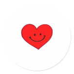 Heart  (Happy Face) Stickers