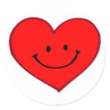 Heart (Happy Face) stickers by TeeZazzle Heart (Happy Face) stickers