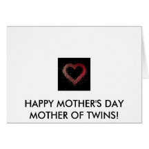 heart, HAPPY MOTHER'S DAYMOTHER OF TWINS! Cards