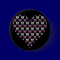 heart heart butterfly button