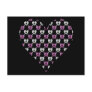 heart heart butterfly postcard