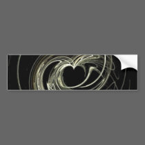 Heart, Heart, Love bumper stickers