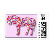 Heart Horse Postage Stamp