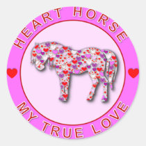 HEART HORSE stickers