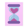 Heart Hourglass Post Card