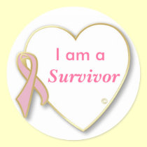 Heart I am a Survivor sticker