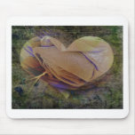 Heart Image Peachy Rose Mousepads