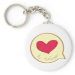 heart in a bubble key chain