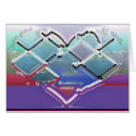 Heart in Liquid Chrome cards