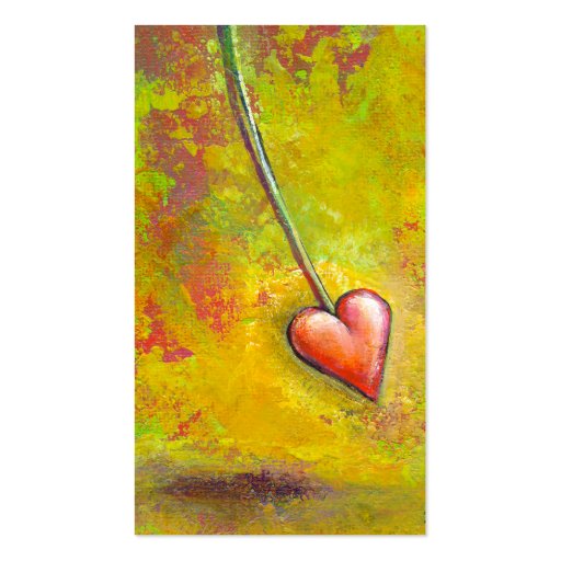 Heart in Motion - fun contemporary painting art Business Card Template (front side)