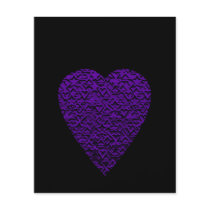 Heart in Purple Colors. Patterned Heart Design. Flyer